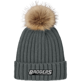 Allegheny Badgers Faux Fur Pom Beanie