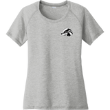 Allegheny Badgers Ladies PosiCharge Tri-Blend Wicking Scoop Neck Raglan Tee